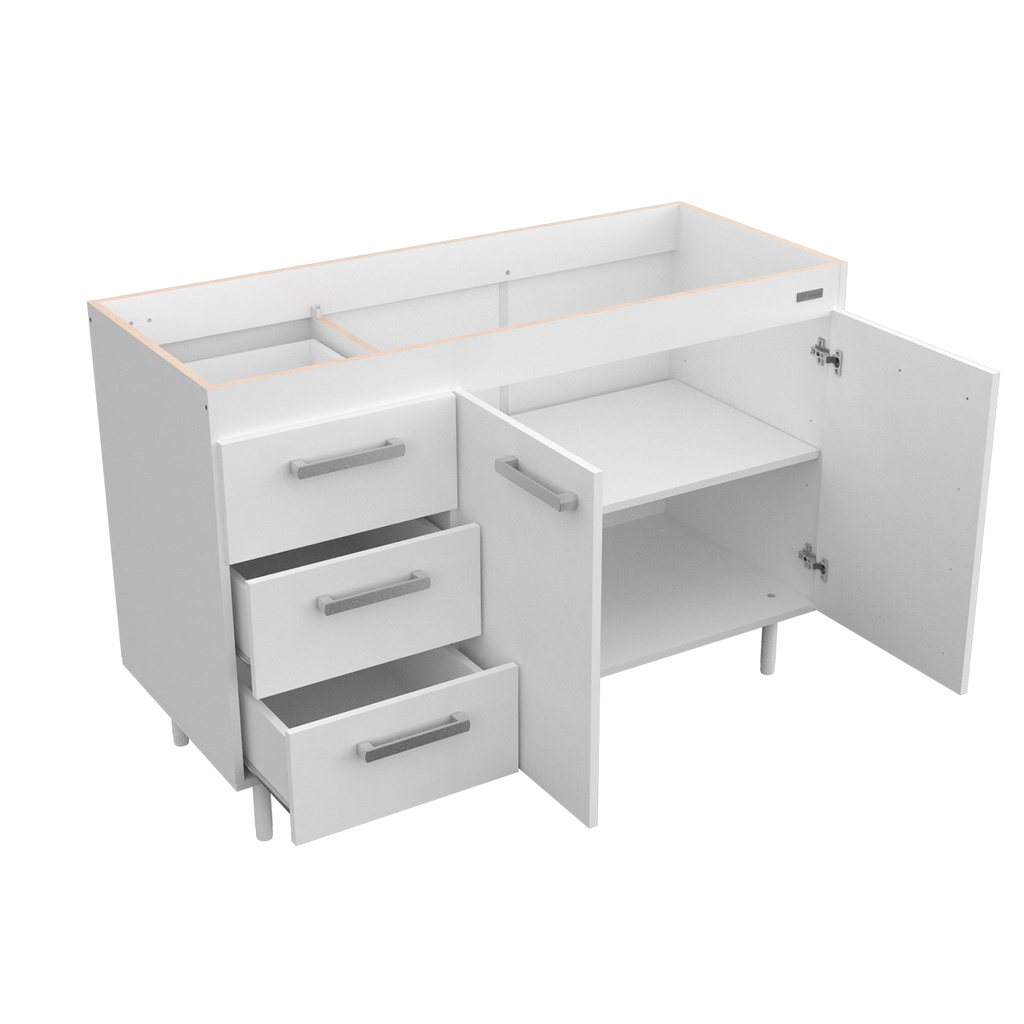 Bajo Mesada Sin Bacha Mueble Cocina Mosconi Express 1,20 Mts