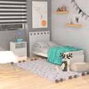 Cama 1 Plaza Blanca Infantil Serie 5 Mosconi
