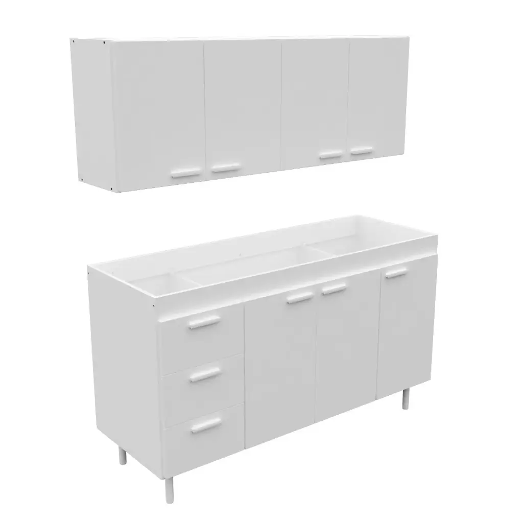 Combo Mueble De Cocina 1,40 Mts. Mosconi Sin Bacha