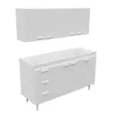 Combo Mueble De Cocina 1,40 Mts. Mosconi Sin Bacha