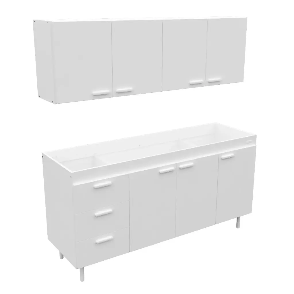 Combo Mueble De Cocina 1,60 Mts. Mosconi Sin Bacha