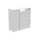 Cómoda Cajonero Millenial 4 Cajones 1 Puerta