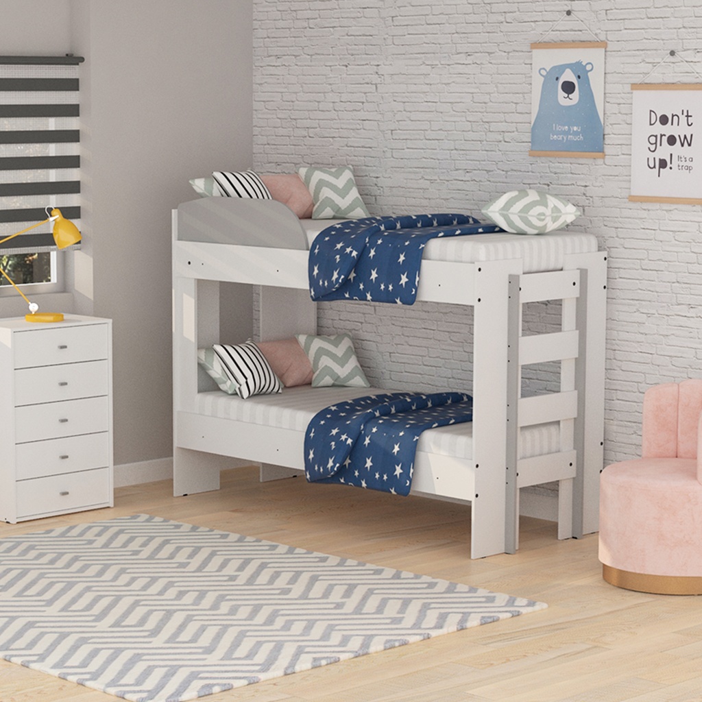 Cama Cucheta Doble Emogi Juvenil Infantil Melamina