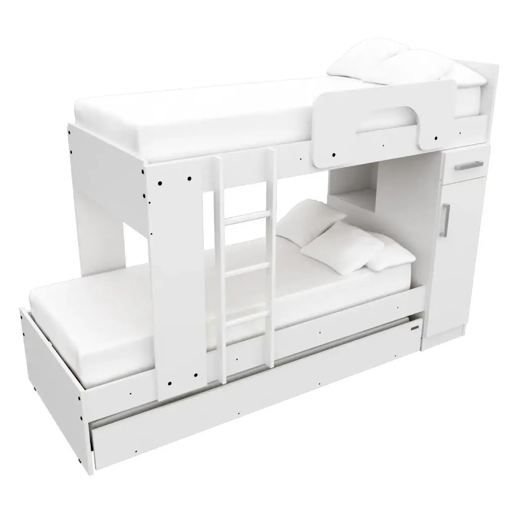 Cama Cucheta Blanca Superpuesta Mosconi Dormitorio Infantil