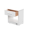 Mesa De Luz 1 Cajón Blanca Mosconi Super Express Juvenil