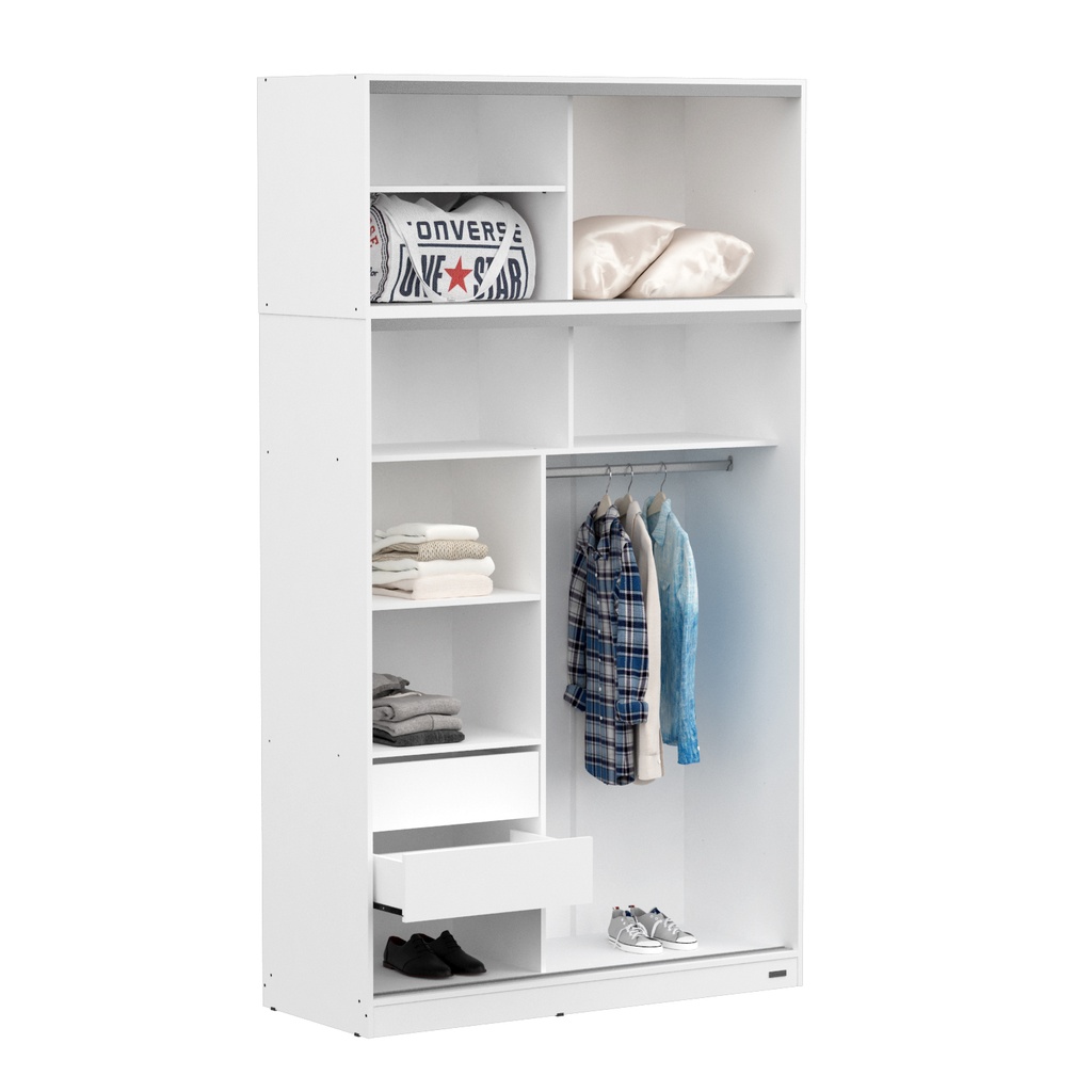 Placard 2 Puertas Corredizas Con Baulera / Alzada 1,40 Mts.