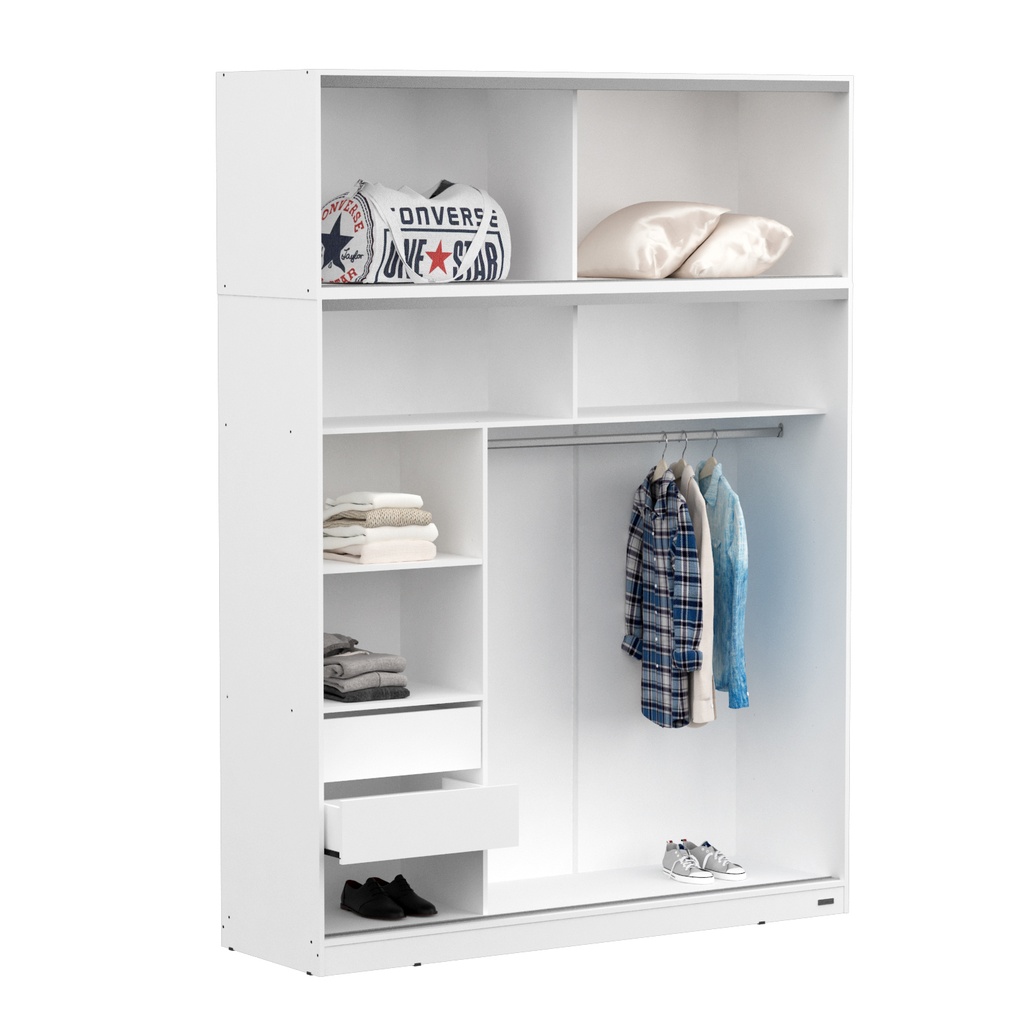 Placard Con Baulera Dakar 2 Puertas Corredizas 1,80 Mts.