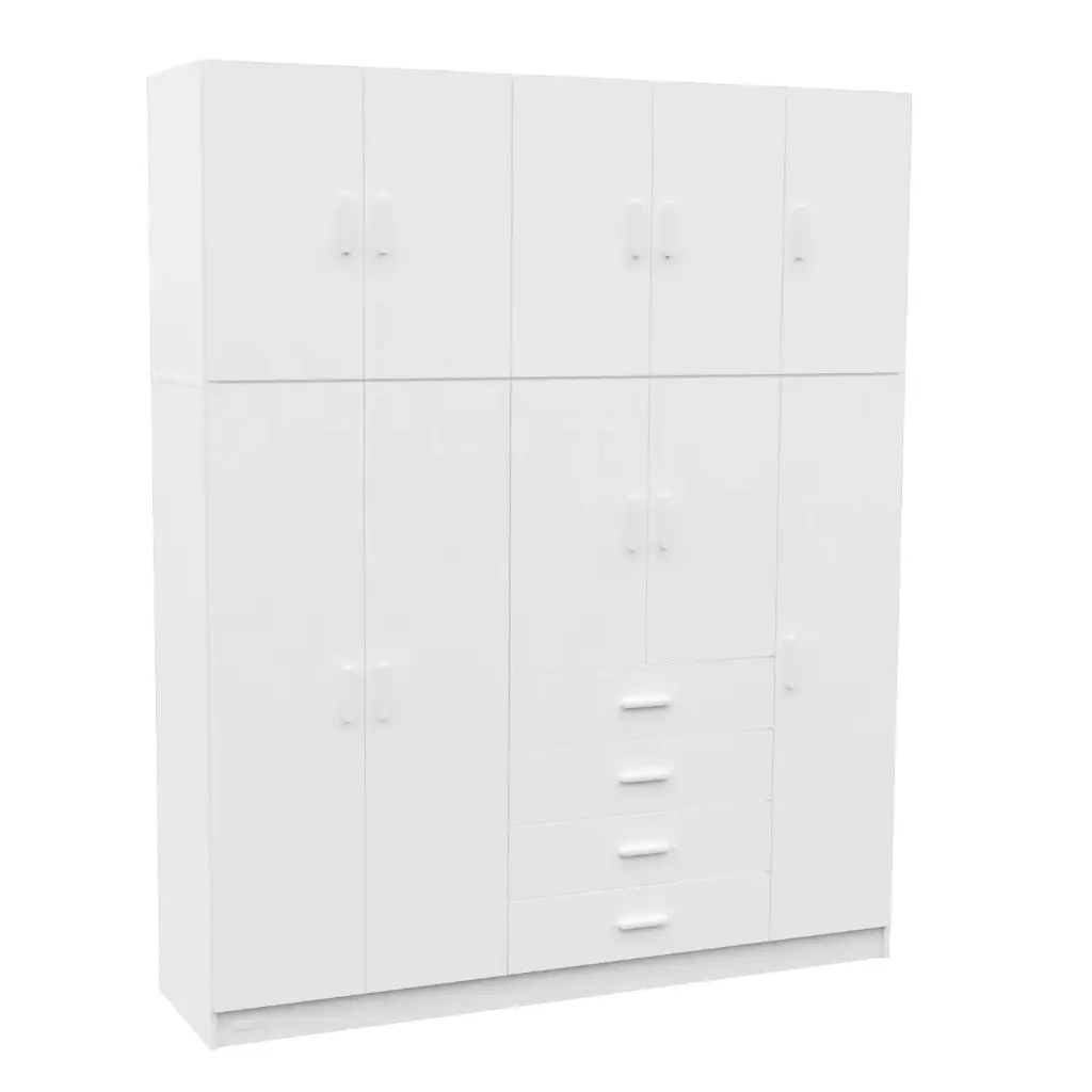 Placard Ropero 10 Puertas 4 Cajones Con Baulera Dakar