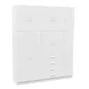 Placard Ropero 10 Puertas 4 Cajones Con Baulera Dakar