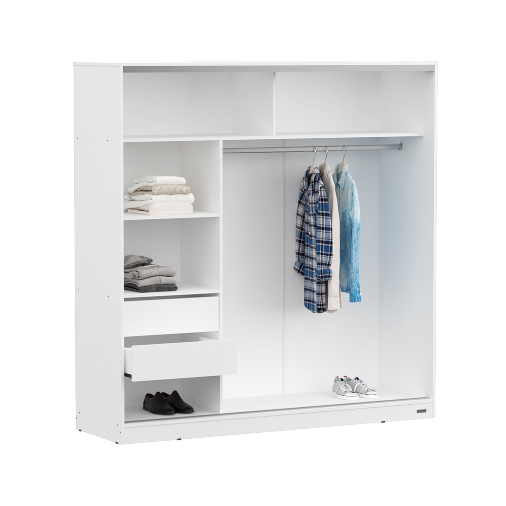 Placard 2 Puertas Corredizas Dakar 1,80 Mts. Guía Metálica