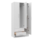Ropero Placard Mosconi 3 Puertas Blanco Express 2 Cajones