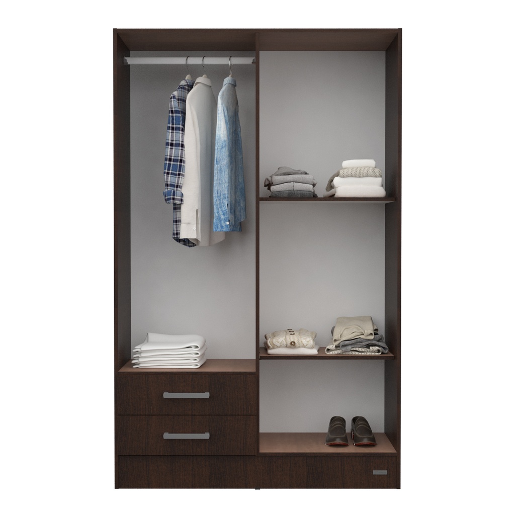 Placard Ropero 4 Puertas Melamina Dakar Mosconi