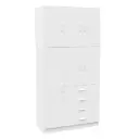 Placard Ropero 6 Puertas 4 Cajones Con Baulera Dakar