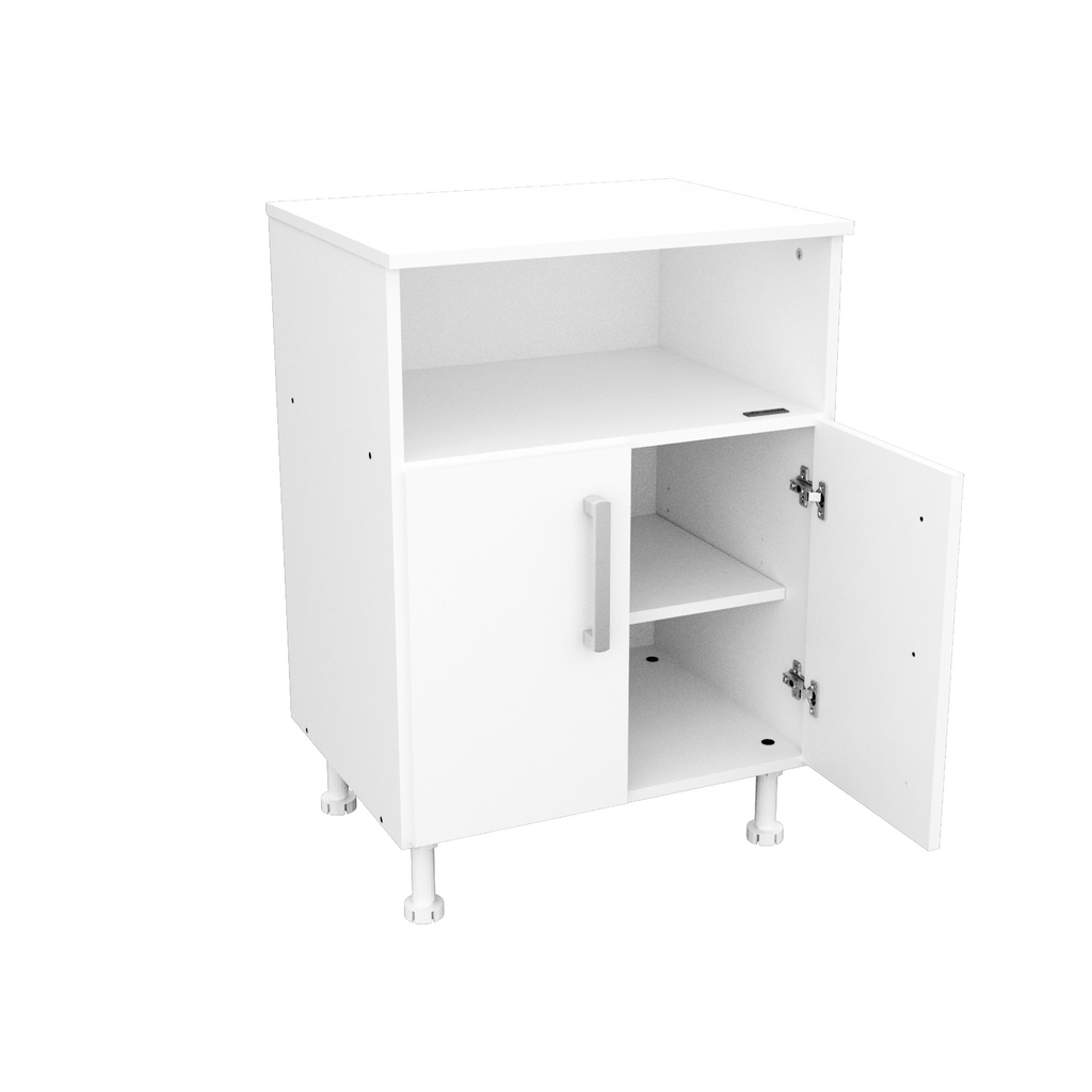 Mueble Porta Microondas 2 Puertas Melamina Express Con Patas