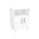 Mueble Porta Microondas 2 Puertas Melamina Express Con Patas