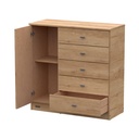 Comoda Pack 5 Cajones 1 Puerta