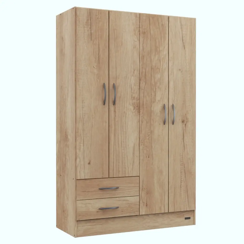 Placard 4 Puertas 2 Cajones Pack