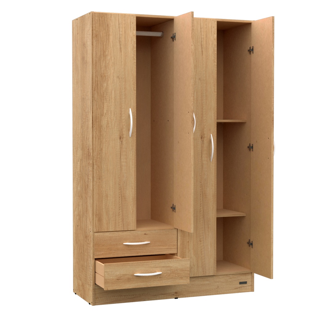 Placard 4 Puertas 2 Cajones Pack