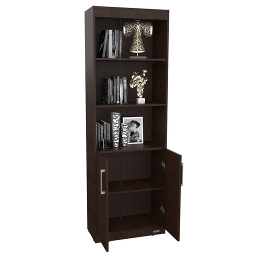 [81051] Biblioteca Con Estantes Y Puertas Mosconi Melamina