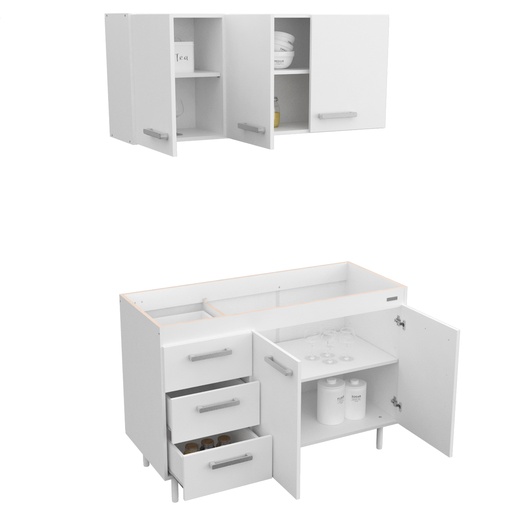 Combo Mueble De Cocina 1,20 Mts. Mosconi Sin Bacha