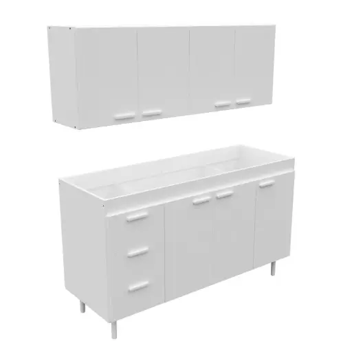 Combo Mueble De Cocina 1,40 Mts. Mosconi Sin Bacha