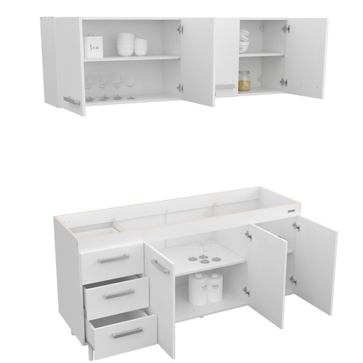 Combo Mueble De Cocina 1,60 Mts. Mosconi Sin Bacha