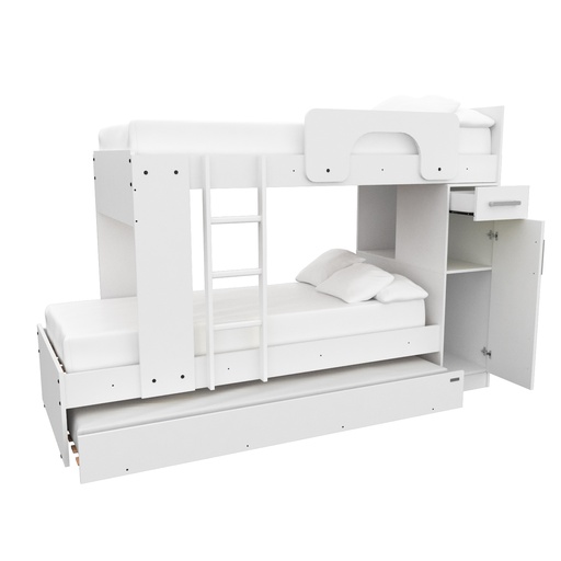 [56155] Cama Cucheta Blanca Superpuesta Mosconi Dormitorio Infantil