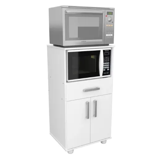 [10159] Mueble Para Microondas Y Horno Eléctrico Puertas Y Cajón