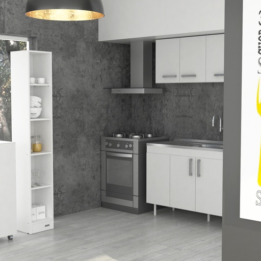 Mueble Organizador 1,80 Mts. Columna Con Estantes Melamina