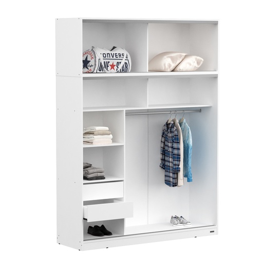 Placard Con Baulera Dakar 2 Puertas Corredizas 1,80 Mts.