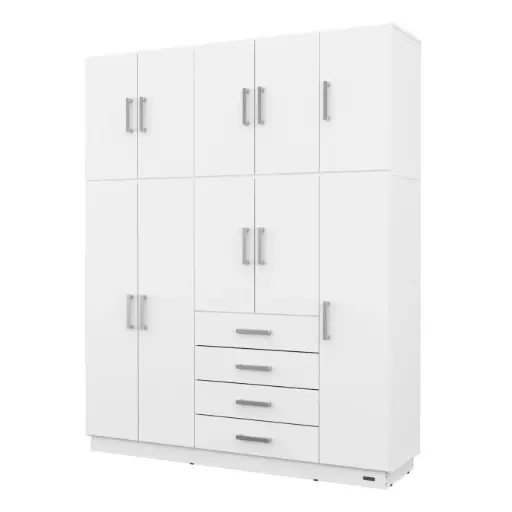 Placard Ropero 10 Puertas 4 Cajones Con Baulera Dakar