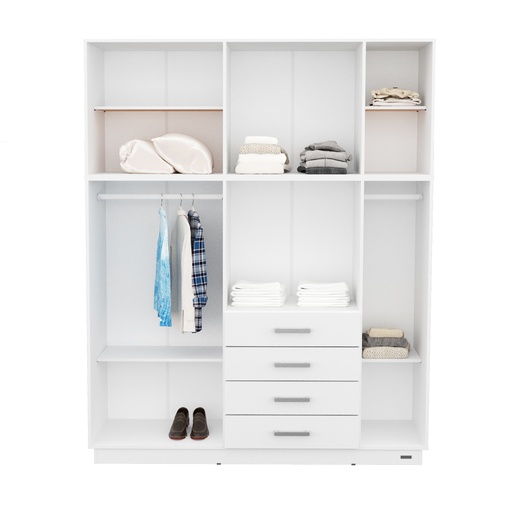 Placard Ropero 10 Puertas 4 Cajones Con Baulera Dakar