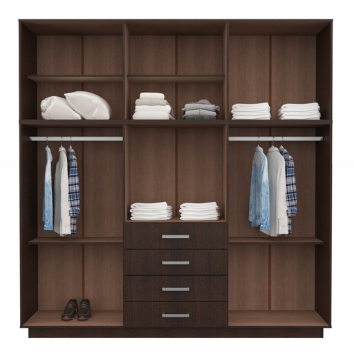 Placard Ropero 12 Puertas 4 Cajones Con Baulera Dakar