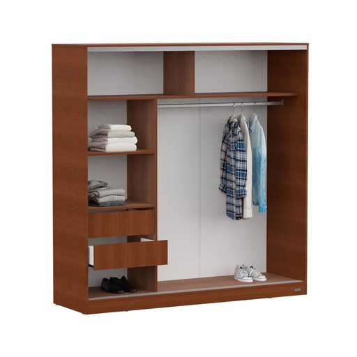 Placard 2 Puertas Corredizas Dakar 1,80 Mts. Guía Metálica