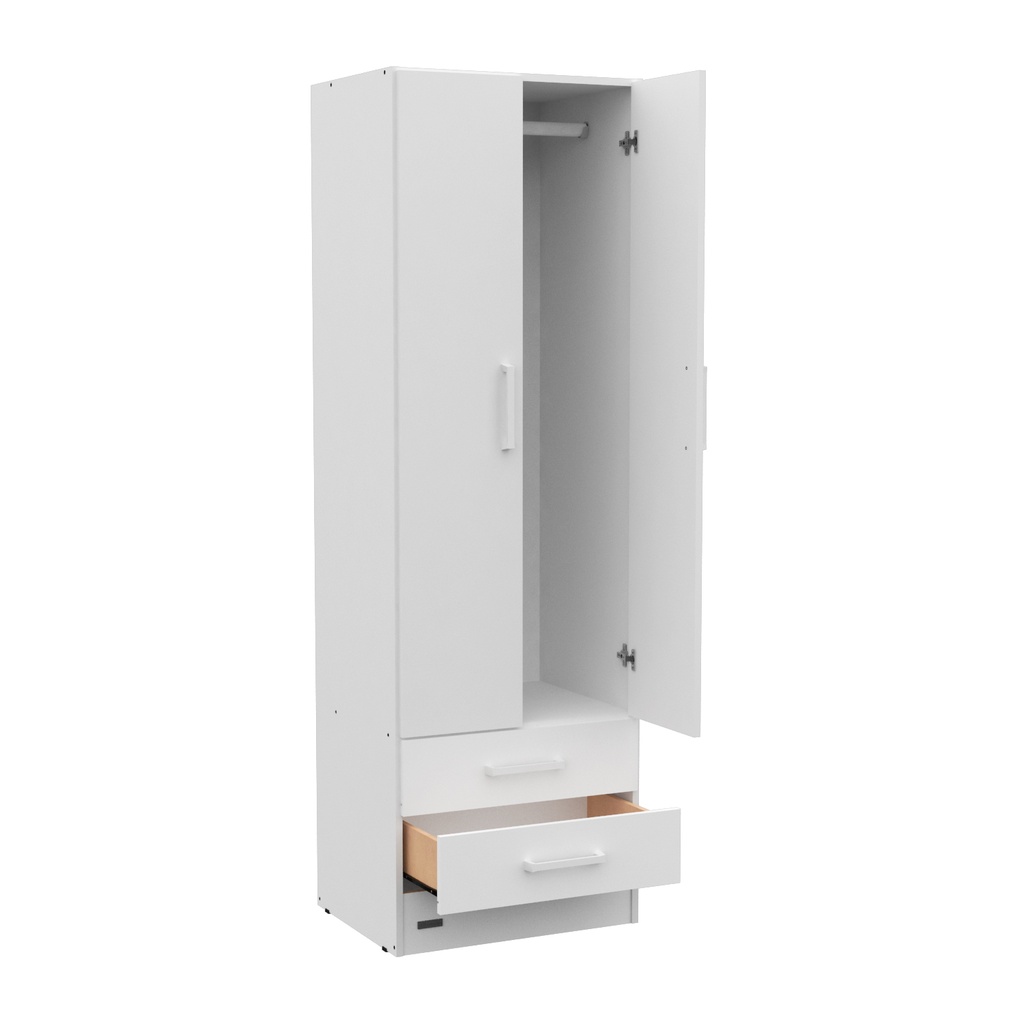 Placard Ropero 2 Puertas Blanco Mosconi Express 2 Cajones