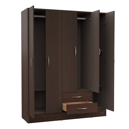 Ropero Placard 5 Puertas Mosconi Express 2 Cajones