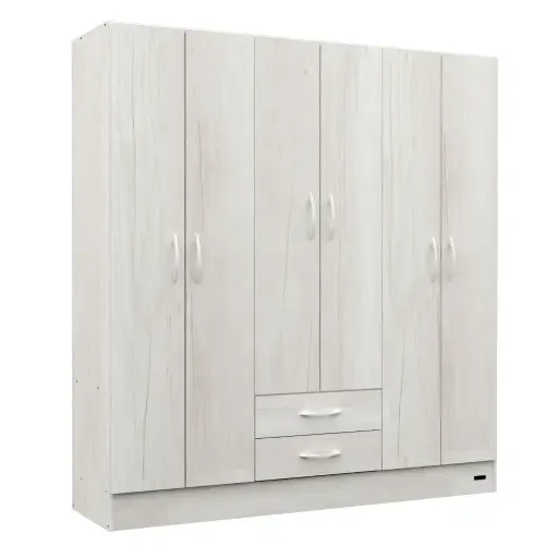[55975] Ropero Placard Mosconi 6 Puertas Blanco Express 2 Cajones