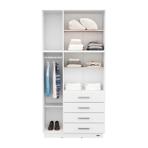 Placard Ropero 6 Puertas 4 Cajones Con Baulera Dakar