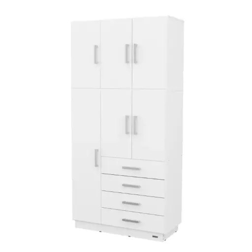 Placard Ropero 6 Puertas 4 Cajones Con Baulera Dakar