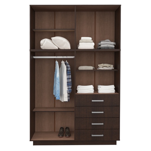 Placard Ropero 8 Puertas 4 Cajones Con Baulera Dakar