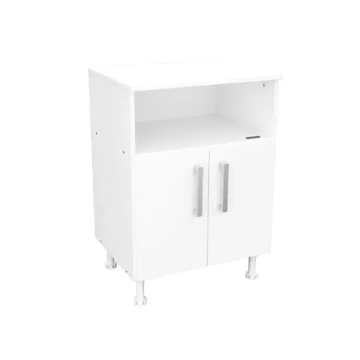 [56358] Mueble Porta Microondas 2 Puertas Melamina Express Con Patas